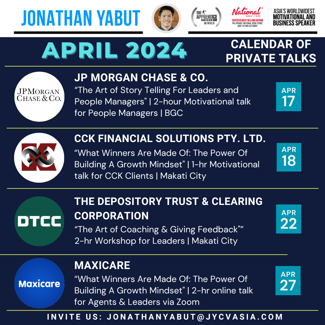 Calendar of Private Talks for April (2)